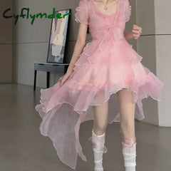 Cyflymder Dress To Impress France Vintage Elegant Evening Party Mini Dress Women Sexy Backless