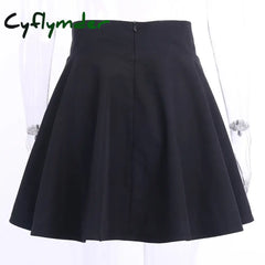 Cyflymder DRESS TO IMPRESS Gothic Black Skirt Japanese-Style Hipster Black JK Bubble Women’s Lace-up Back Zip Ins