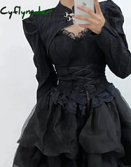 Cyflymder Dress To Impress Halloween Cosplay Costumes Women Sexy Mesh Fairy A-Skirt V-Neck Camisole