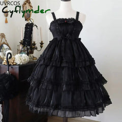 Cyflymder DRESS TO IMPRESS Japanese Kawaii Lolita Style Jsk Dress Women Vintage Elegant Pearl Lace Mesh Party Mini