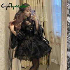 Cyflymder DRESS TO IMPRESS Japanese Victorian Gothic Lolita Dress Vintage Girl Sweet Lace Rose Princess Holiday Party