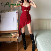 Cyflymder DRESS TO IMPRESS New Retro Summer Sexy Spicy Girl Thai Dress Fashion Irregular Niche Design Women Group