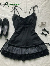 Cyflymder DRESS TO IMPRESS Punk Y2k Skirts Women Clothes Goth Sexy Ropa Aesthetic Stripe High Waist Lace Bow MIni