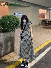 Cyflymder Dress To Impress Summer Fashion Elegant Backless Print Slip Dress Female Long Sexy