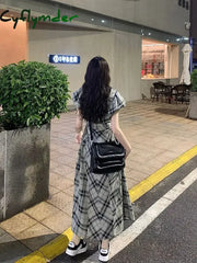 Cyflymder Dress To Impress Summer Fashion Elegant Backless Print Slip Dress Female Long Sexy