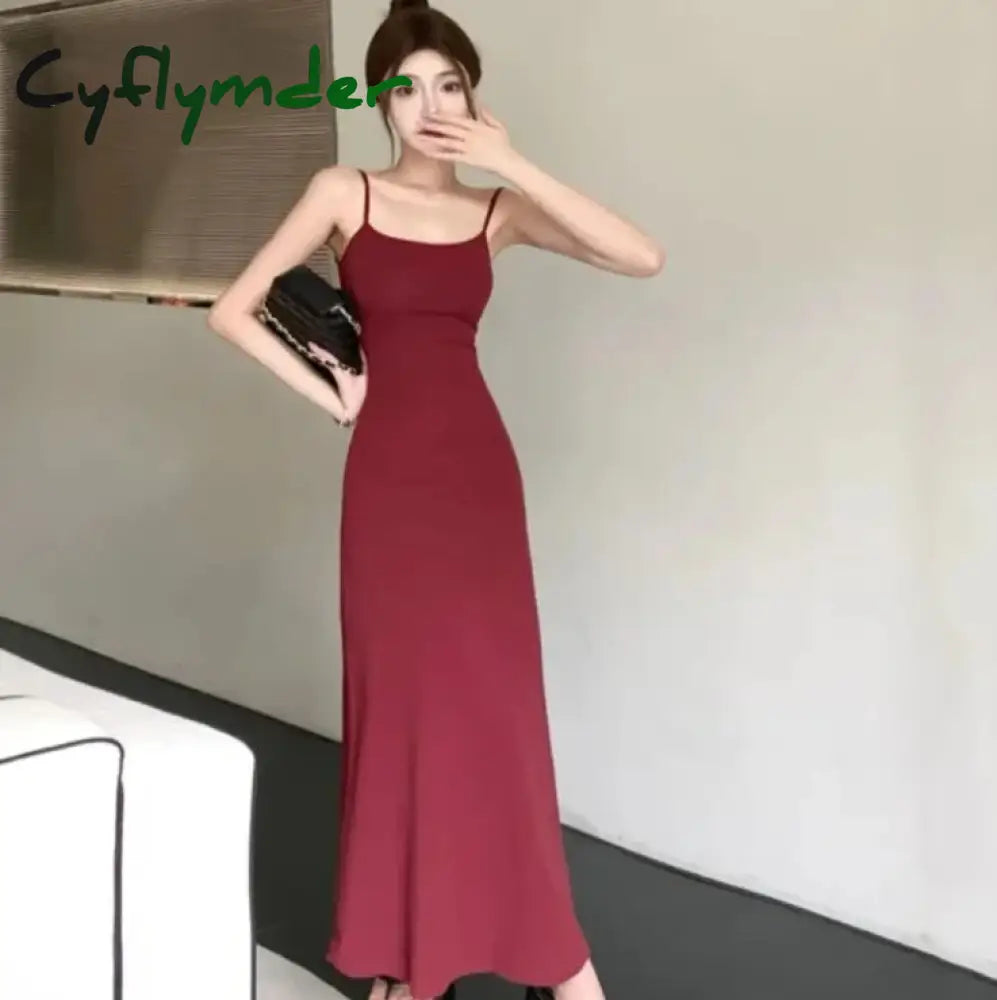 Dress Women A-line Minimalist Solid All-match Backless Elegant High Waist Leisure Popular Korean Style Female Tender Summer Cozy