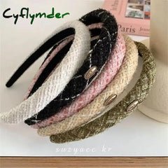 Cyflymder Elegant Bezel Retro Women Headband Girls Hair Bands Hairband Hoop For Wedding Party