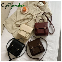 Cyflymder Elegant Female Solid Color Tote Bag New High Quality Pu Leather Women’s Designer
