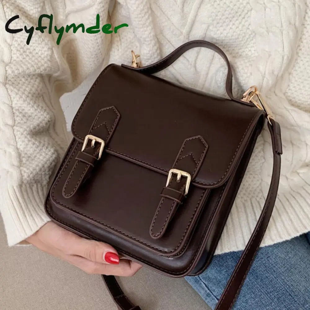Cyflymder Elegant Female Solid Color Tote Bag New High Quality Pu Leather Women’s Designer