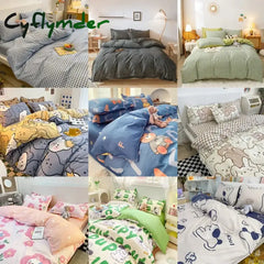 Cyflymder Euro Bed Linen Quilt Cover Set Queen Size Comforter Bedding Sets Summer Complete Sheet and with Pillow