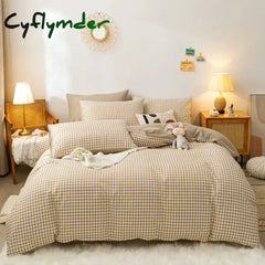 Cyflymder Euro Bed Linen Quilt Cover Set Queen Size Comforter Bedding Sets Summer Complete Sheet and with Pillow