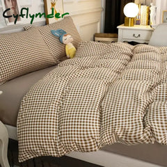 Cyflymder Euro Bed Linen Quilt Cover Set Queen Size Comforter Bedding Sets Summer Complete Sheet and with Pillow