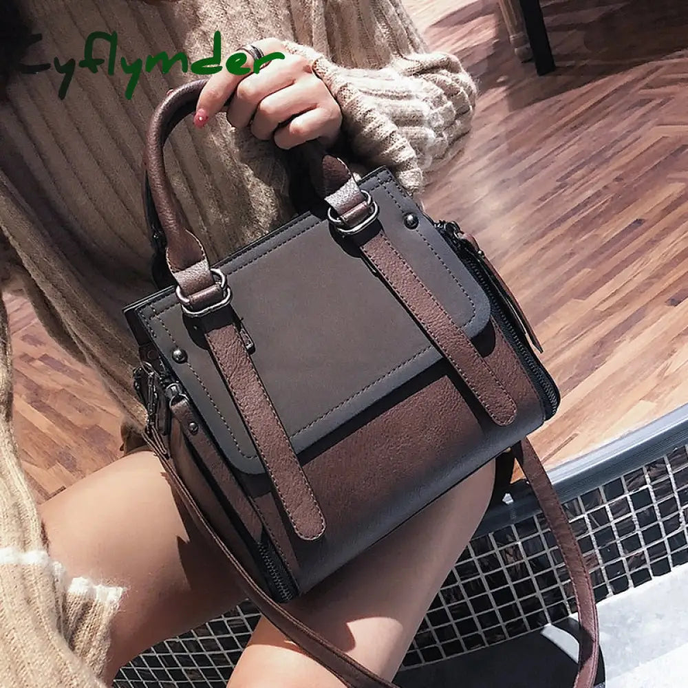 Cyflymder European Style Fashion New Women Handbags High Quality Matte Pu Leather Portable Shoulder
