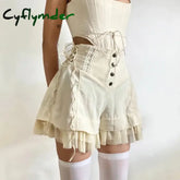 Fairy Ruffles Sweet Women Shorts Y2K Aesthetic High Waist Pants Kawaii Lolita Style Fairycore Cute Vintage Short Pants Outfits