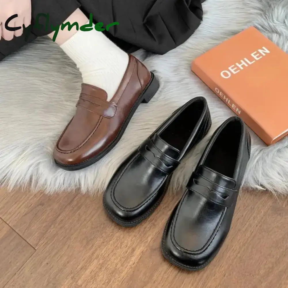 Cyflymder FALL OUTFITS Loafers Women jk Uniform Shoes Uwabaki Japanese JK Round Toe Women Girls School Students mary