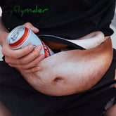 Cyflymder Fashion 3D Pockets Pu Novelty Men Beer Belly Waist Bag Travel Phone Anti-Theft Organizer