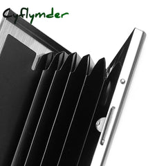 Cyflymder Fashion Aluminum Antimagnetic Card Holder Women Men Metal Cowhide Rfid Credit Card Business Card Holders