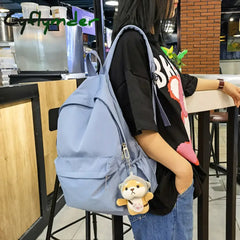 Cyflymder Fashion Backpack Canvas Women Anti-Theft Shoulder Bag New School For Teenager Girls