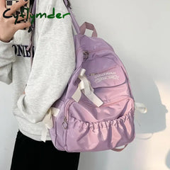 Cyflymder Fashion Backpack Canvas Women Anti-Theft Shoulder Bags New School Bag For Teenager Girls