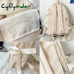 Cyflymder Fashion Backpack Canvas Women Anti-Theft Shoulder Bags New School Bag For Teenager Girls