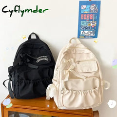 Cyflymder Fashion Backpack Canvas Women Anti-Theft Shoulder Bags New School Bag For Teenager Girls