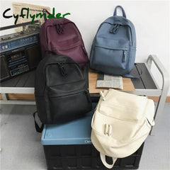 Cyflymder Fashion Backpack Casual New Women Nylon Solid Color Shoulder Bags Teenage Girl School