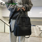 Cyflymder Fashion Backpack Casual New Women Nylon Solid Color Shoulder Bags Teenage Girl School
