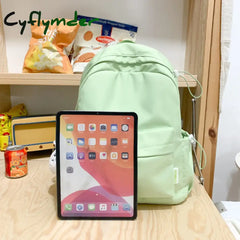 Cyflymder Fashion Backpack Female Kawaii Schoolbag Waterproof Girl Travel Nylon Laptop Cute Bookbag