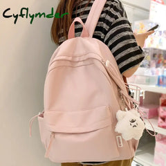 Cyflymder Fashion Backpack Female Kawaii Schoolbag Waterproof Girl Travel Nylon Laptop Cute Bookbag