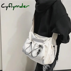 Cyflymder Fashion Brand Literary Youth Shoulder Bag (Female Ins Style) Solid Color Lovers Versatile