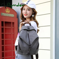 Cyflymder Fashion Canvas Female Backpack Multifuction Casual For Teenager Girls New Summer Women