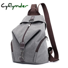 Cyflymder Fashion Canvas Female Backpack Multifuction Casual For Teenager Girls New Summer Women