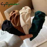 Cyflymder Fashion Hair Hoop Bands For Women Girls Flower Solid Color Headbands Designer Wide