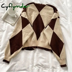 Cyflymder Fashion Hot Girl Knitting Suit Sling Sweater Cardigan Coat Autumn Winter Pleated Short Skirt Sweet Elegant
