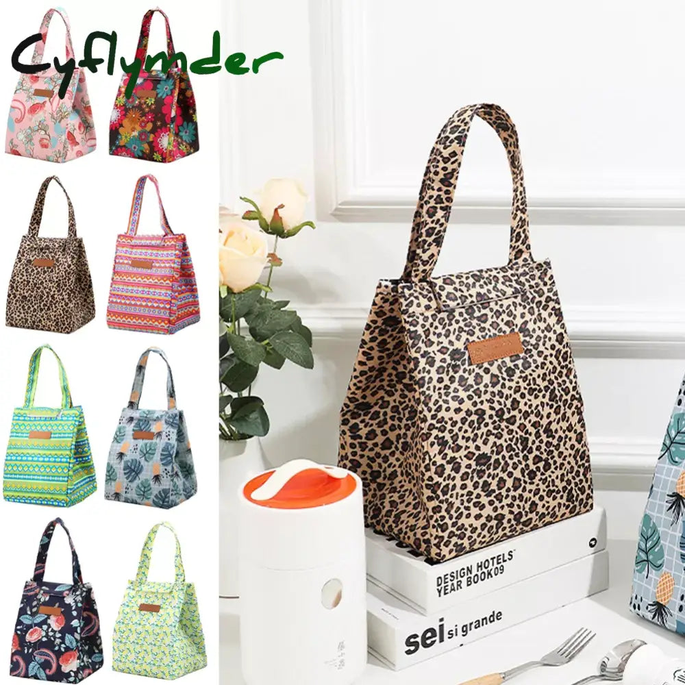 Cyflymder Fashion Insulated Lunch Bags For Men Women Breakfast Box Organizer Waterproof Camping