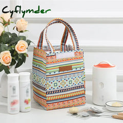 Cyflymder Fashion Insulated Lunch Bags For Men Women Breakfast Box Organizer Waterproof Camping