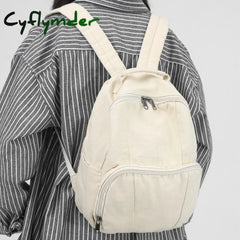 Cyflymder Fashion Ladies Canvas School Backpack Trendy Cool Boy Girl Travel Student Bag Male Female