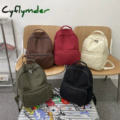 Cyflymder Fashion Ladies Canvas School Backpack Trendy Cool Boy Girl Travel Student Bag Male Female