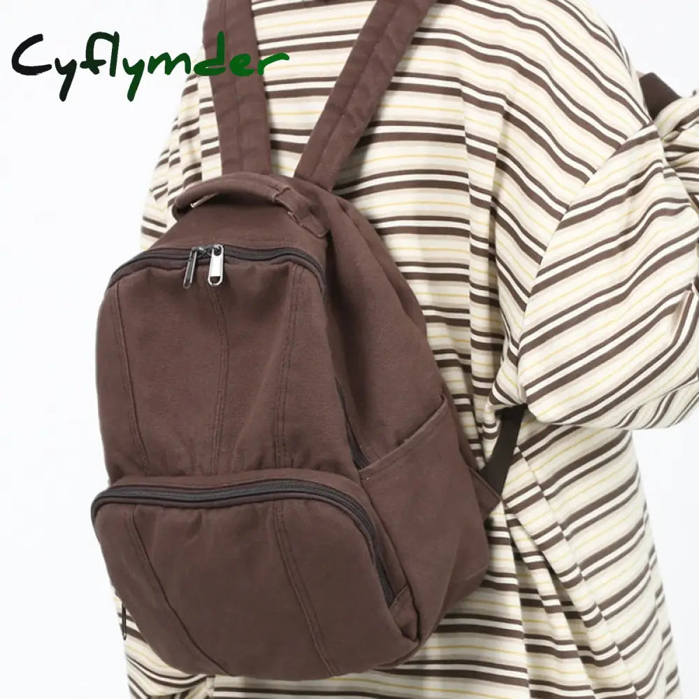 Cyflymder Fashion Ladies Canvas School Backpack Trendy Cool Boy Girl Travel Student Bag Male Female
