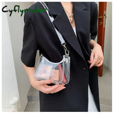 Cyflymder Fashion Ladies Jelly Candy Color Clear Underarm Bag Women Casual Handbags Purse Mobile
