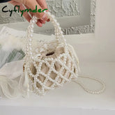 Cyflymder Fashion Lady Basket Handbag Summer Women’s Shoulder Crossbody Bag Bohemia Travel Beach Bag Luxury Design