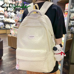 Cyflymder Fashion Lady Cute Pink Laptop Female Travel Book Bag Trendy Cool Women New College