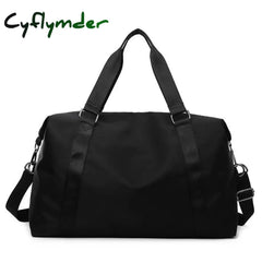 Cyflymder Fashion Large Travel Bag Women Cabin Tote Handbag Nylon Waterproof Shoulder Weekend Gym