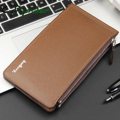 Cyflymder Fashion Leather Men Wallet Large Capacity 16 Slot Card Holder Famous Brand Bi-Fold