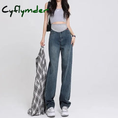 Cyflymder Fashion Maternity Jeans Maternal Clothes for Pregnant Wide Leg Pants Belly Support Trousers Premama Clothing
