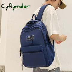 Cyflymder Fashion Men Backpack Waterproof Nylon Rucksack For College Boys Student Bookbag School