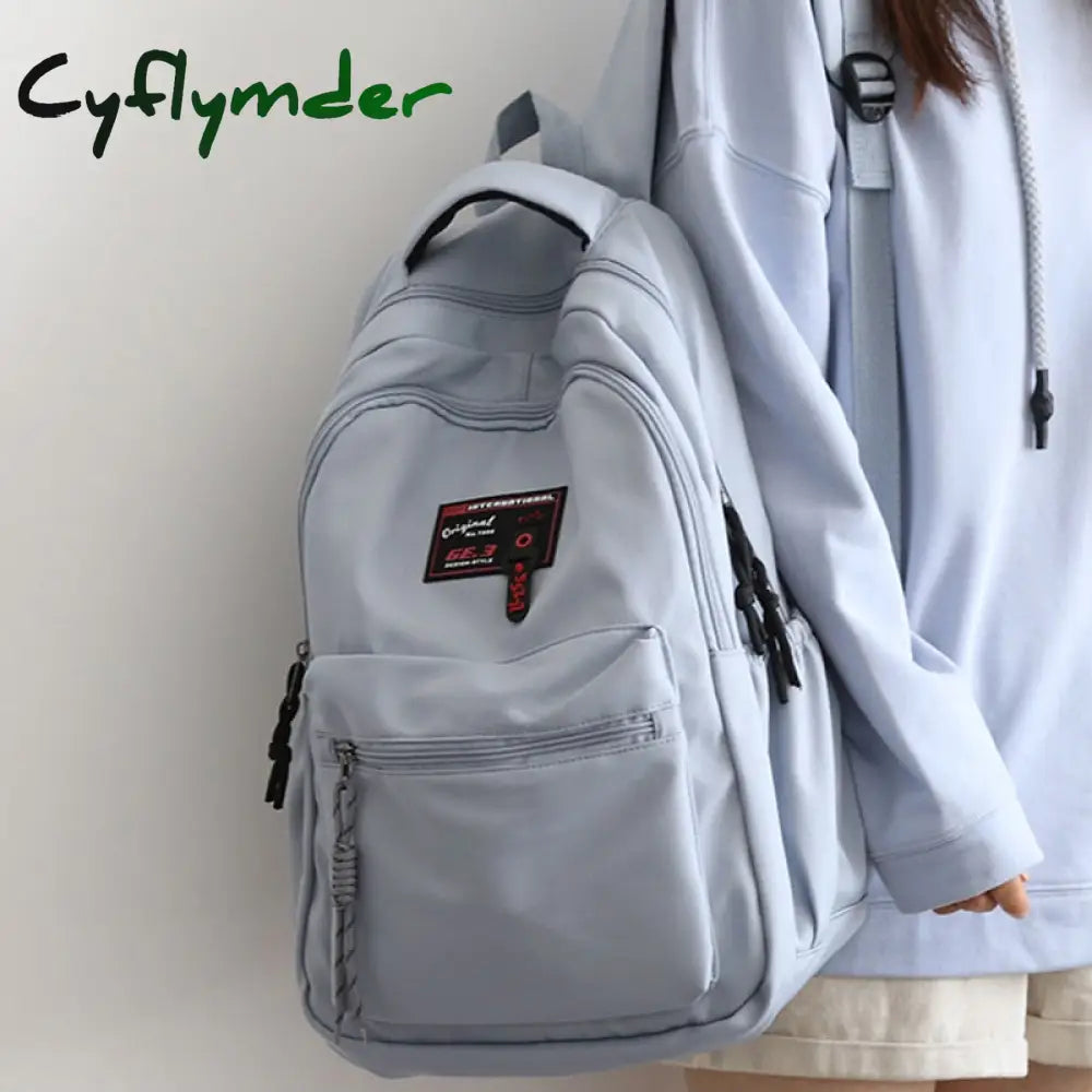 Cyflymder Fashion Men Backpack Waterproof Nylon Rucksack For College Boys Student Bookbag School