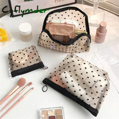 Cyflymder Fashion Mesh Cosmetic Makeup Bags Case Holder Pouch Convenient To Carry Transparent