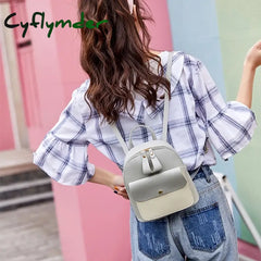 Cyflymder Fashion Mini Women Backpack Multi-Function Phone Pack Patchwork Girl Purse Cell Holder