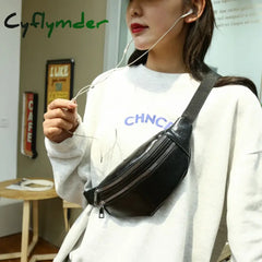 Cyflymder Fashion Outdoor Waist Bum Bag Genuine Leather Running Belt Pouch Zip Fanny Pack Chest